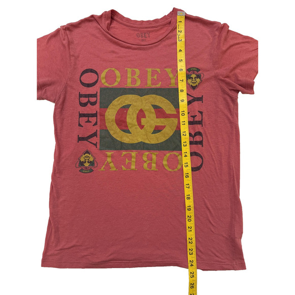 Obey Shirt Mens Small OBEY Interlock Gucci Parody Streetwear Skate Urban - Picture 5 of 6